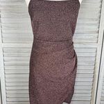 Windsor  Glitter Girl Bodycon Slip Dress Mauve/Black Sparkle-Large Photo 0