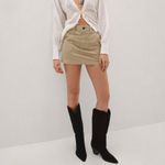 Mango Cargo Mini Skirt Khaki Tan GUC Size XS Photo 1