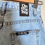 On The Way Blue Wide Leg Cargo Jeans Womens M Casual Denim Size 4 Photo 4