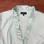 Talbots Ruffle Stretch Grace Fit Jacket Blazer 14 Mint green pockets Photo 1