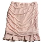 SheIn Pink Ruching Mini Mermaid-Style Skirt Photo 1