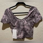 Lululemon NWT Align T-Shirt Diamond Dye Mink Berry Grey Size 6 Photo 7