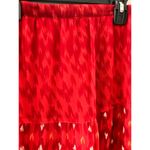 JM Collection  Womens Tiered Maxi Skirt Size 12 Red Aztec Boho Southwestern Photo 3