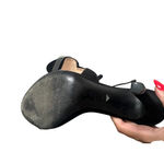 Schutz Black Lace Up Clear Strap Heels Size 8.5 Photo 6