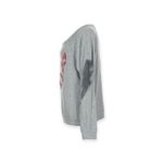 Lauren Moshi  ᨎ Put On A Happy Oversized Sweatshirt ᨎ Heather Grey Red Lip ᨎ XS Photo 4