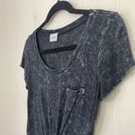 LA Hearts L.A. Hearts Short Sleeve Crop Top Tie Front Knot Black Whimsy Goth Punk Size M Photo 2