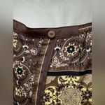 Vintage Sag Harbor Faux Wrap Midi Skirt Brown Geometric Baroque Print Women’s 10 Photo 9