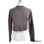 Adidas Gray With Gold Foil Logo Cropped Sweatshirt Size XS Photo 1
