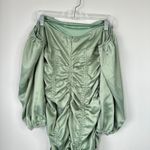 Majorelle Farren Ruched Mini Dress Sage Green Satin Size Medium Revolve Party Photo 10