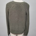 Pink Rose olive lace up side crewneck sweater size large Photo 3