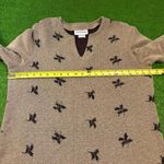 Vtg 90s CD Petites Sz M Cottagecore Chunky Long Sleeve Floral Embroidery Earthy Size M Photo 5