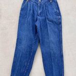 Vintage 90s French Dressing high rise pleated v yoke front mom jeans Blue Size 28 Photo 2