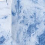 Paige Hoxton Slim Crop Raw Hem Jeans Size 27 Tie Dye blue & white NEW Photo 4