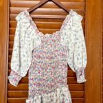 Saks 5th Avenue NEW Saks 70/21 NWT Floral Smocked & Tiered Dress Pink White Floral Size M Photo 6