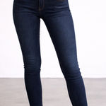 J Brand  Low Rise Skinny Jeans Dark Wash Blue Size 30 Goth Grunge Edgy Moto Biker Photo 0