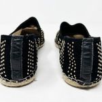 Loeffler Randall [] Black Gold Studded Mara Leather Cap Toe Espadrille Flats Sz 9 Photo 7