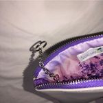 Young Living Zippered Pouch Gray Silver Purple Vegan Faux Leather Key Ring Photo 5