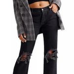 Free People  We The Free Black Maggie Mid Rise Jeans Photo 0