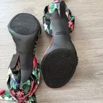 Nine West NEW  Kobs Ankle Tie Sandal Black Floral Multi Size 7 Photo 4