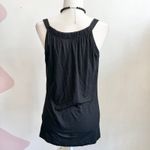 Banana Republic Black O Ring Tank Top,‎ Y2K, Edgy, Grunge, Punk, Clubwear, Cyber, Goth, Medium Photo 2