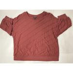 Vera Wang Simply Vera Top Women's Size XL Velvet Mauve Textured Career Sweatshirt Comfort Photo 10