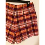 Maeve Anthropologie  Plaid Skort Orange Purple Pink EUC US 8 Fall Basic Photo 7