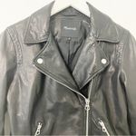 Madewell  The Washed Leather Motorcycle Jacket True Black Medium M Photo 3