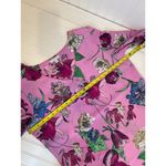 New York & Company Pink & Black Floral Sheer Casual Midi Shift Dress Size XL Photo 2