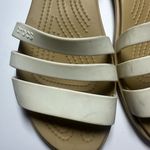 Crocs  Cream Sandals with Textured Footbed Photo 2