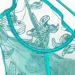 Playboy X Yandy Floral Embroidered Mesh Corset Lingerie Top 1X Green Photo 3