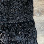 Vintage Carole Little Elegant Black Silk Blend Embroidered Skirt L Size L Photo 1