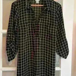 Motherhood Maternity  Sheer Blouse Black/White Size L Photo 0
