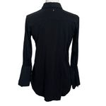 CUYANA Pima Cotton Button Shirt Black Women’s Size XS Long Sleeve Modal Photo 6