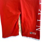 Nike Essential Biker Shorts Athletic Red White Blue Spell Out Logo Flag USA M Photo 8