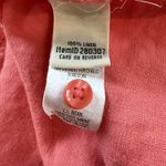 LL Bean‎ Coral Pink Linen Sleeveless A Line Button Dress Size 12 Photo 6