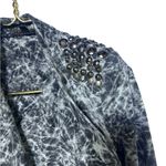 Akira Bad B Vibes Acid Wash Look Tie Back Studded Blazer Small Photo 5