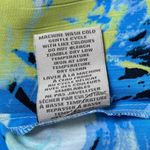 Charlie Paige Abstract-print tie-neck blouse Blue & Yellow 3/4 sleeves L NWOT Photo 8