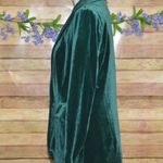Cato Womens Holiday Green Velvet One Button Blazer Size S Pockets Christmas Photo 4