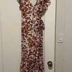 Drew VTG Vanilla Vintage Cottagecore Floral Ruffle Maxi Dress with Waist Tie NWT Photo 0