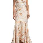 Monique Lhuillier Wildflower Jacquard Mermaid Gown Dress Photo 0