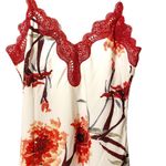Foxiedox  white‎ midi dress red white floral NWOT Small Photo 3