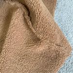 Stradivarius  Women’s Faux Suede Teddy Shearling Long Coat Jacket in Brown L Photo 9