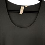 Dolan Black Floral Balloon Sleeve Ribbed Knit‎ Blouse Top Size Large Feminine Photo 4