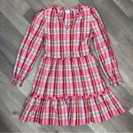 J.Crew  Factory Plaid Ruffle Trim Tiered Shift Dress‎ Pink 6 Photo 13