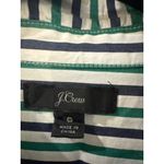 J.Crew  Womens Striped Button-Down Long-Sleeve Shirt Size 6 Green Navy Blue White Photo 2