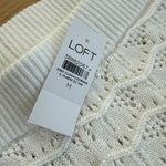 LOFT Beach Wide Leg Pants and Top Pointelle Size M White Size M Photo 4