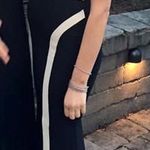 Black And Nude Long Homecoming Dress Size 4 Photo 4