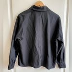 Djerf Avenue  Breezy Shirt Black Size Small Organic Cotton Boxy Fit Photo 4
