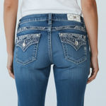 Miss Me  Jeans Womens 26 Blue Mid Rise Easy Boot Western Cowgirl Y2K Denim Photo 2