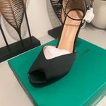 Lauren Lorraine Elegant Black Peep-Toe Heels by  Size 11 Photo 1